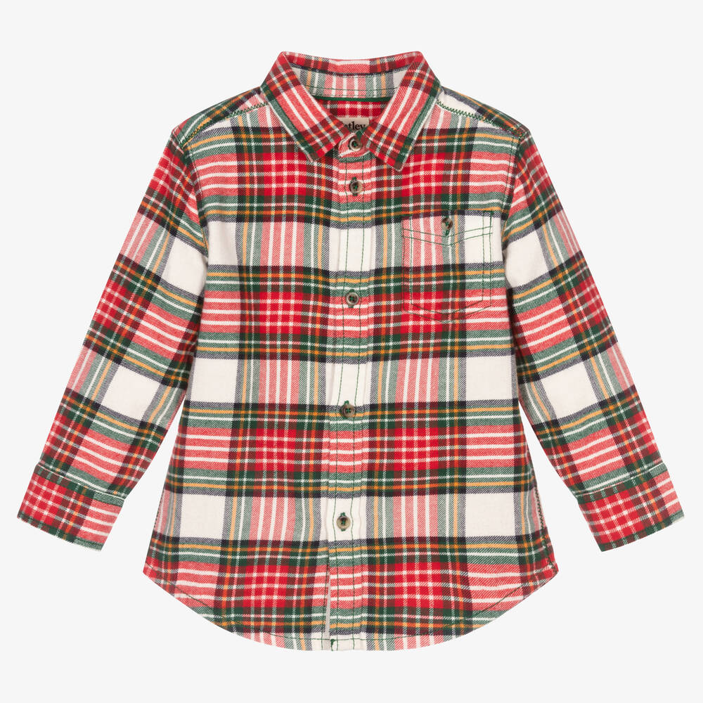 Hatley - Chemise rouge carreaux garçon | Childrensalon