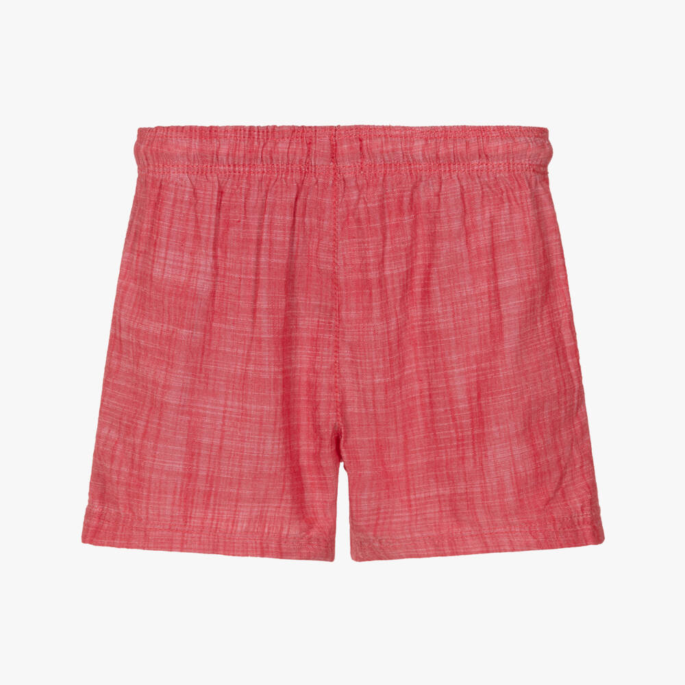 Hatley-Boys Red Cotton Drawstring Shorts | Childrensalon Outlet