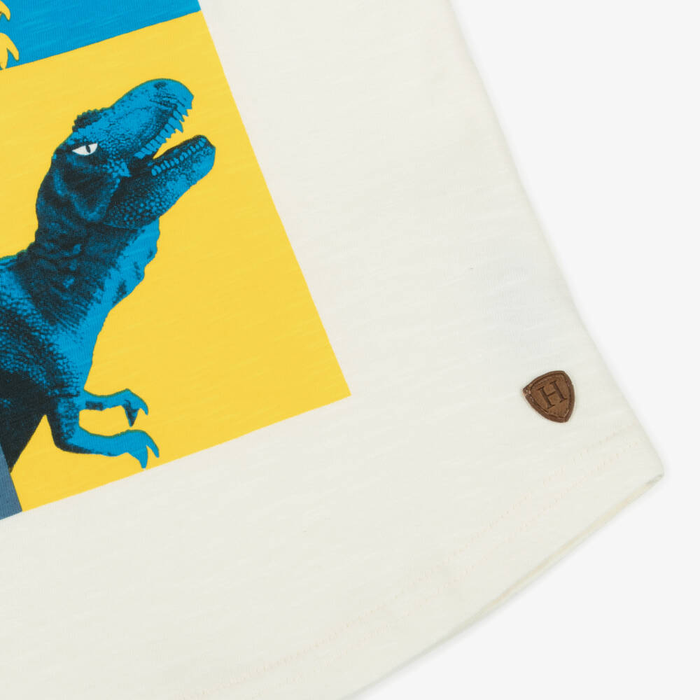 Hatley-قميص قطن أحمر للأولاد بطبعة ديناصور | Childrensalon Outlet