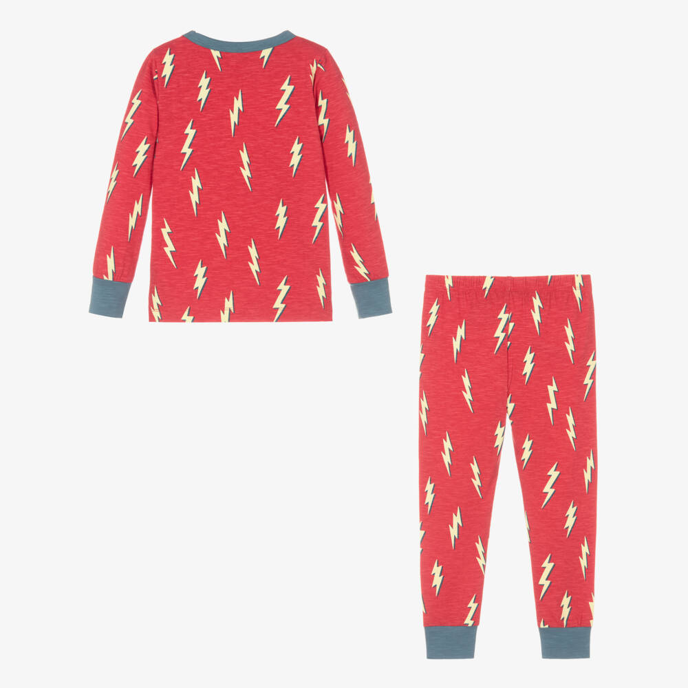 Hatley-Boys Red Lightning Pyjama Set | Childrensalon Outlet
