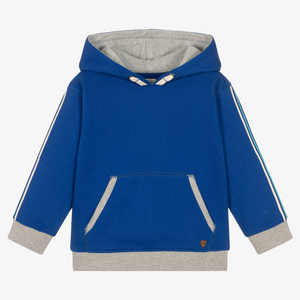 Hatley - Sweat à capuche bleu roi en coton | Childrensalon