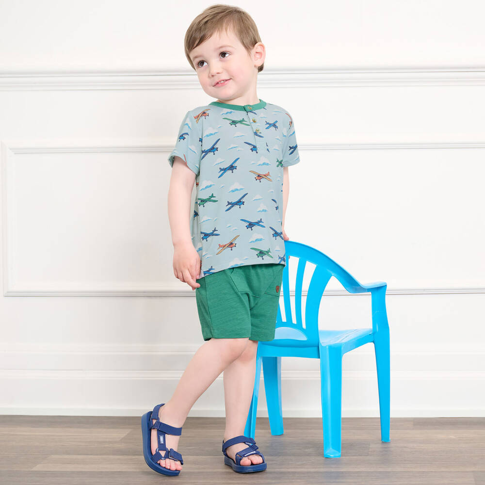 Hatley-تيشيرت أزرق سماوي للأولاد بأسلوب الطيار | Childrensalon Outlet