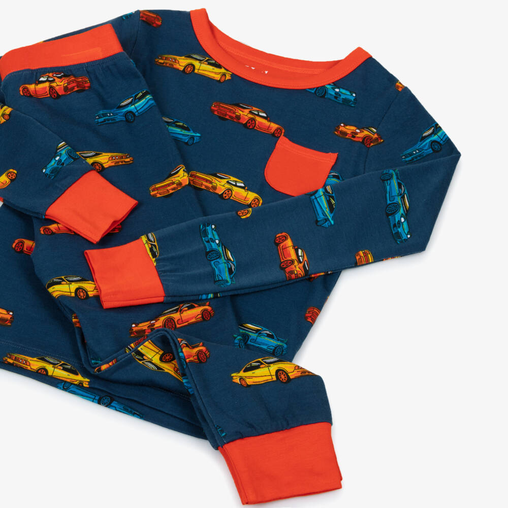 Hatley-Boys Soft Blue & Red Sleepwear | Childrensalon Outlet