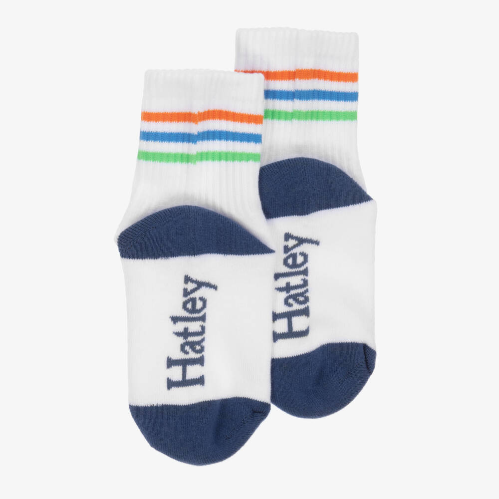 Hatley-Boys Soft White Striped Socks | Childrensalon Outlet