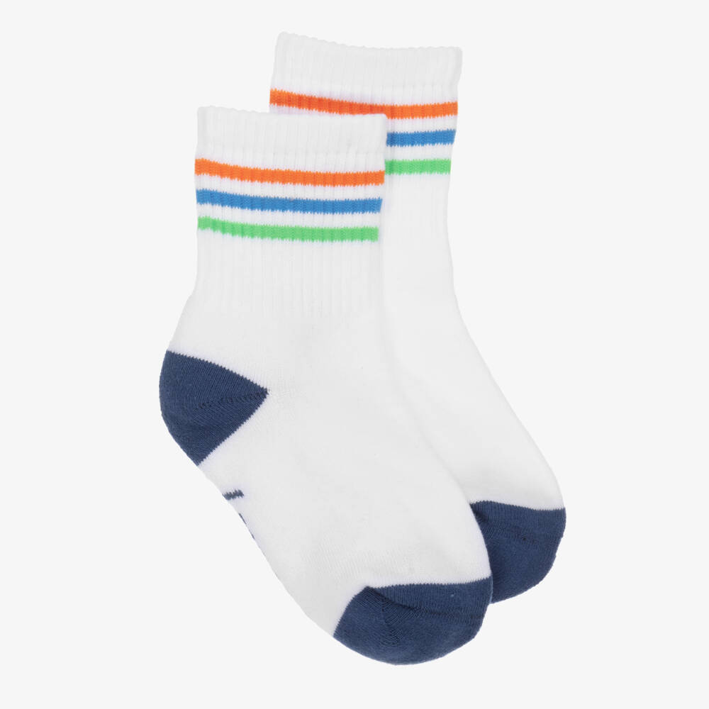 Hatley-Boys Soft White Striped Socks | Childrensalon Outlet