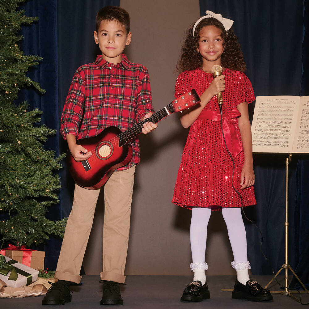 Hatley-Boys Tartan Red Cotton Shirt | Childrensalon Outlet