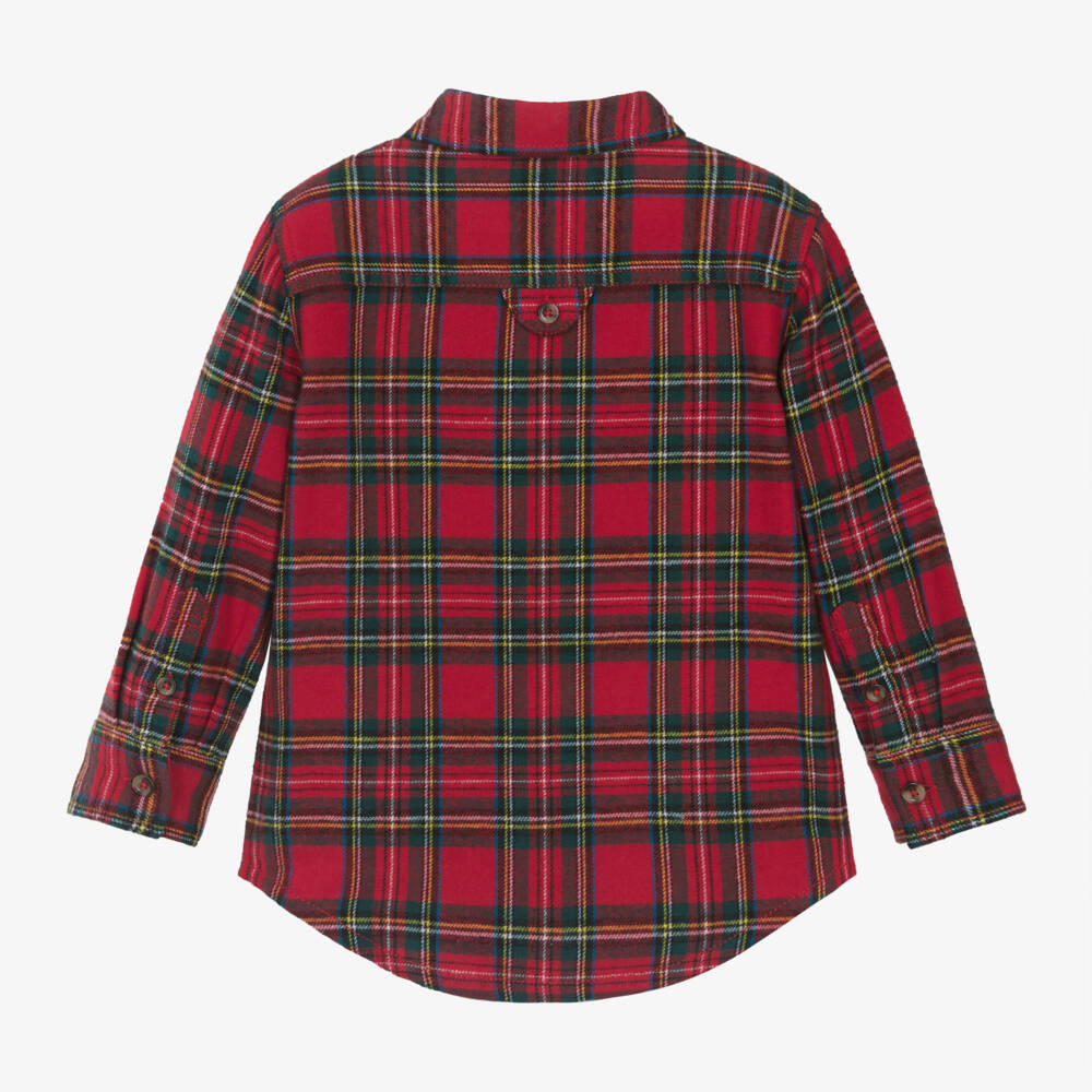 Hatley-Boys Tartan Red Cotton Shirt | Childrensalon Outlet