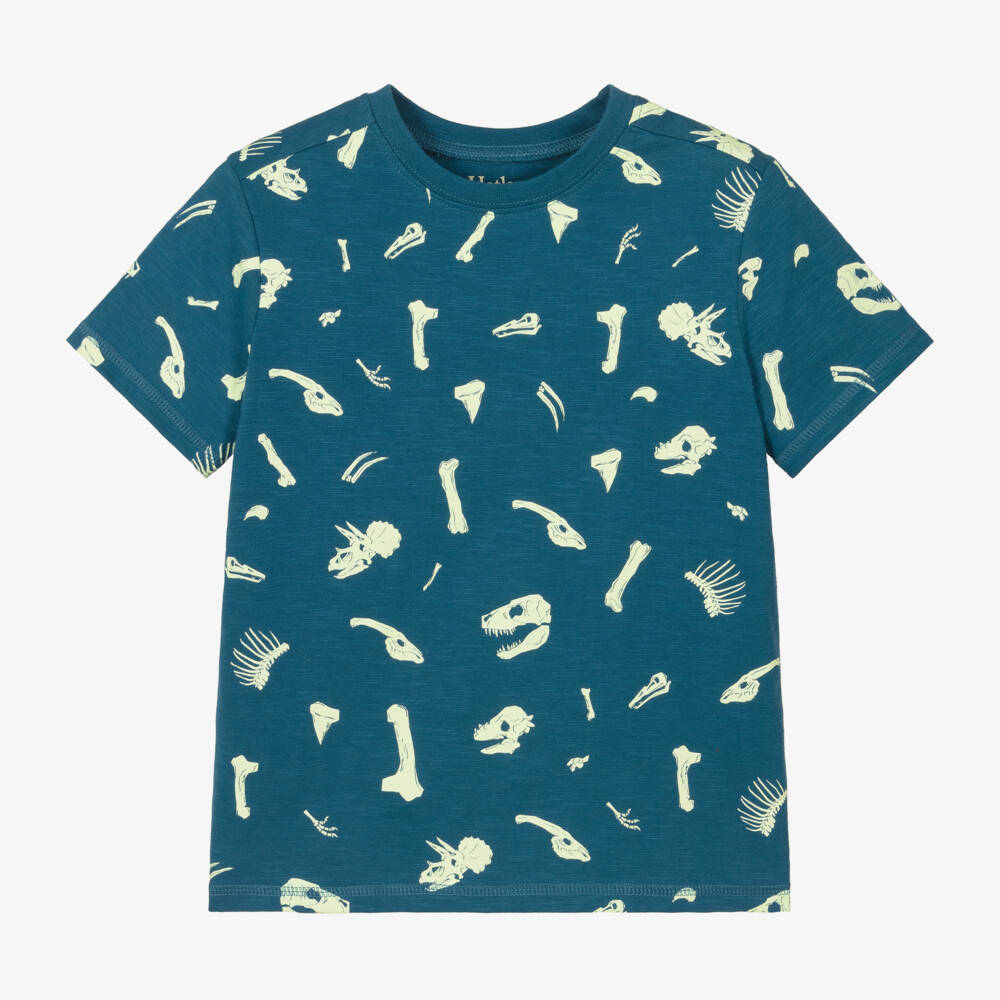 Hatley-Boys Teal Dinosaur Fossil Tee | Childrensalon Outlet