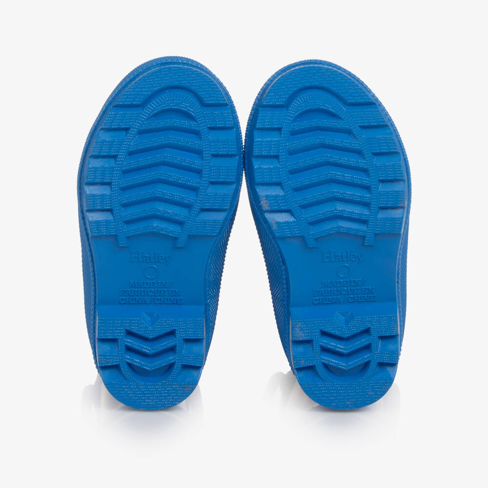 Hatley-Boys Two Tone Blue Dinosaur Print Rain Boots | Childrensalon Outlet