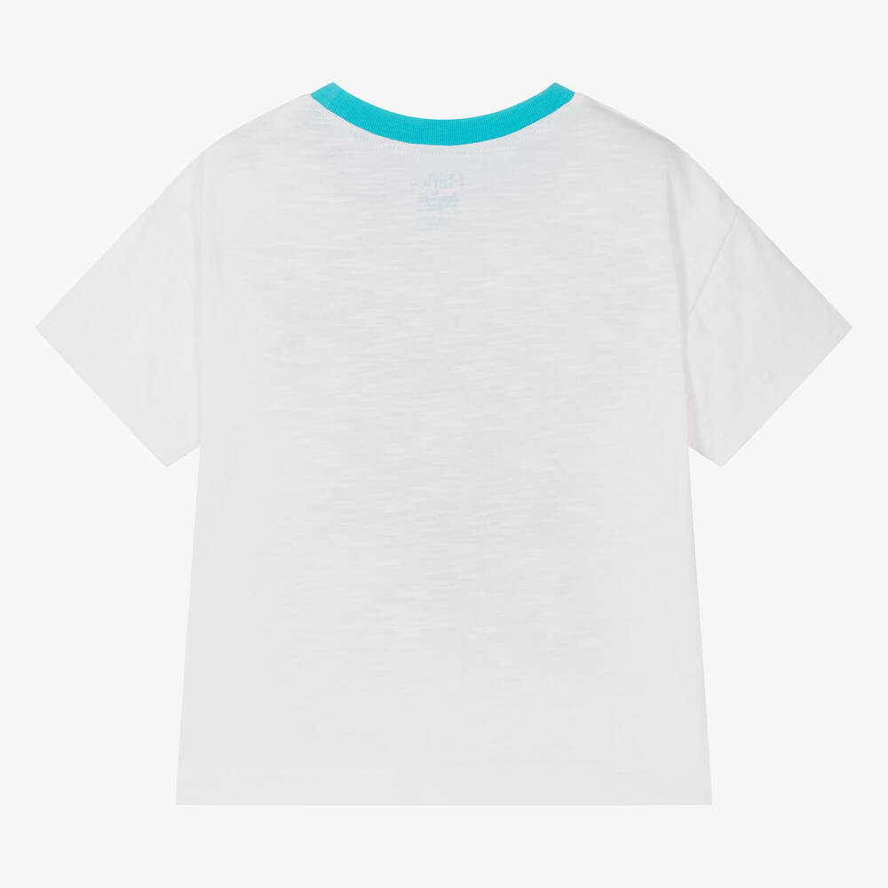 Hatley-Boys White Cotton Crazy Cars T-Shirt | Childrensalon Outlet