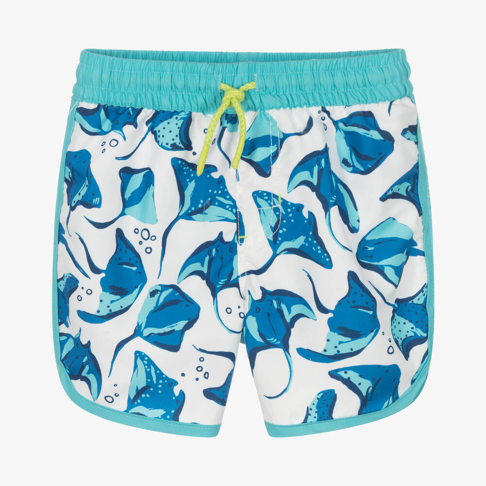 Hatley - Boys White Swim Shorts (UPF50+) | Childrensalon