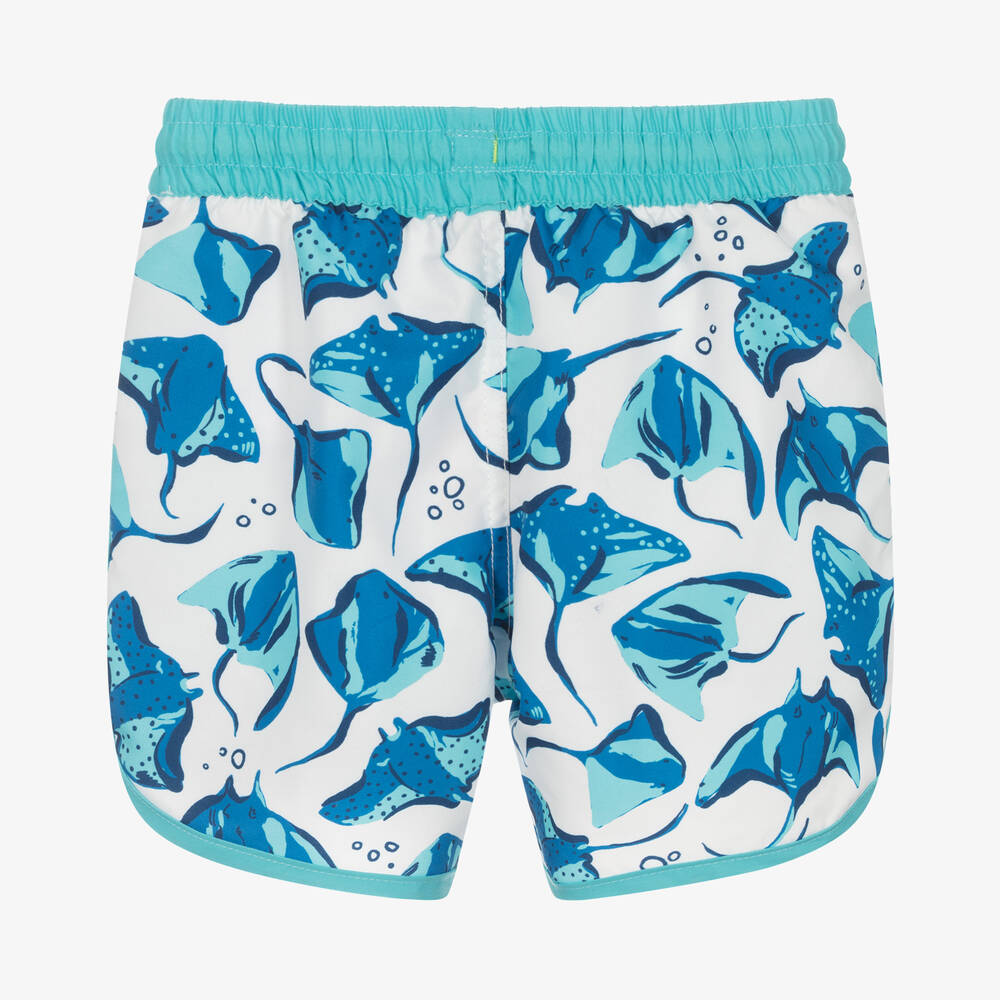 Hatley-Boys White Swim Shorts (UPF50+) | Childrensalon Outlet