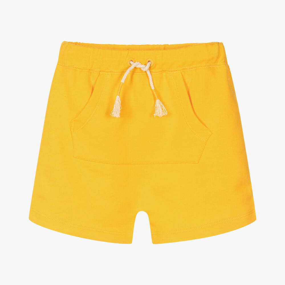 Hatley - Boys Yellow Cotton Jersey Shorts | Childrensalon