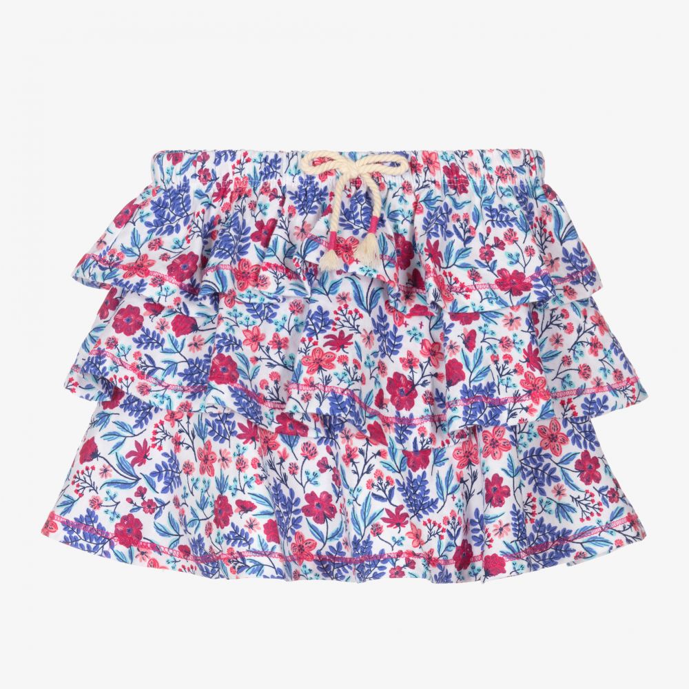 Hatley - Хлопковая юбка в цветочек с оборками | Childrensalon