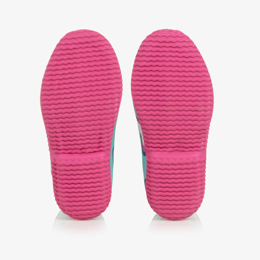 Hatley-Girls Aqua Heart Print Wellies | Childrensalon Outlet