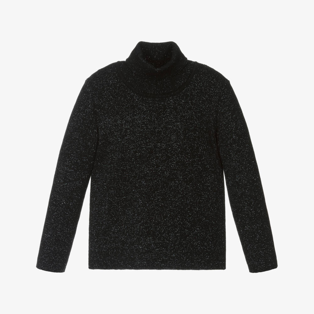 Hatley-Свитер водолазка с блестками черный для девочек | Childrensalon Outlet