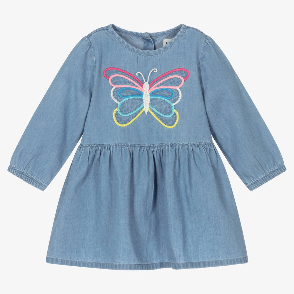 Hatley-Girls Blue Chambray Dress | Childrensalon Outlet