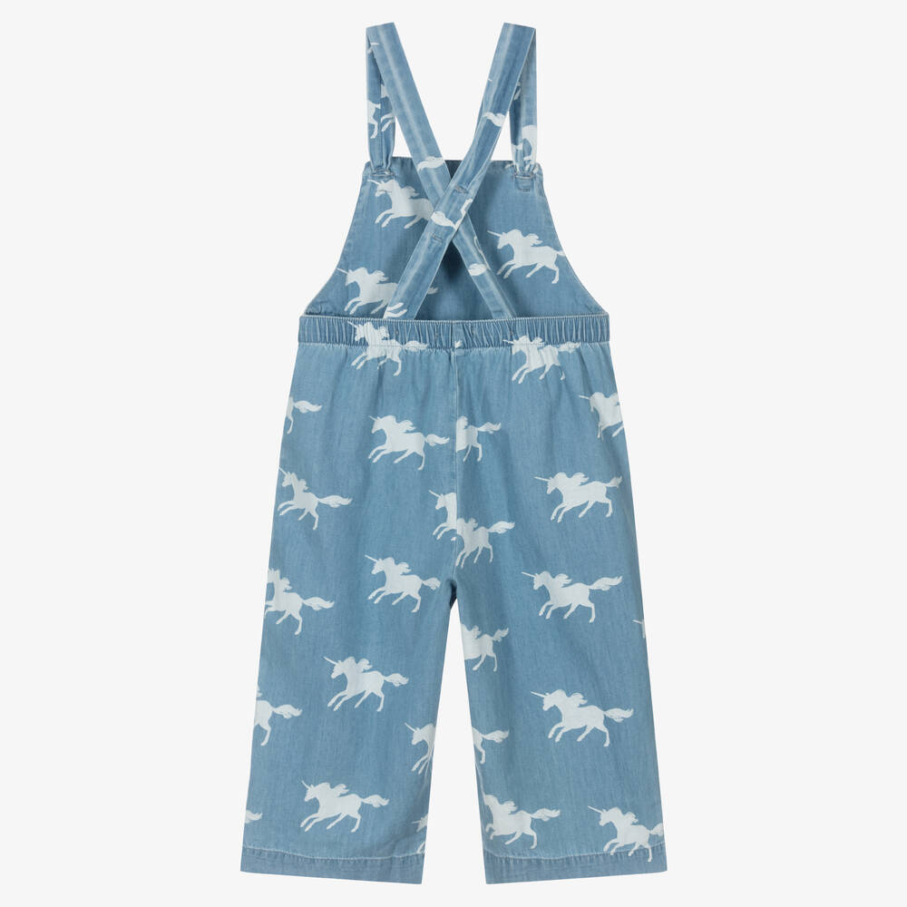Hatley-Girls Blue Chambray Dungarees | Childrensalon Outlet