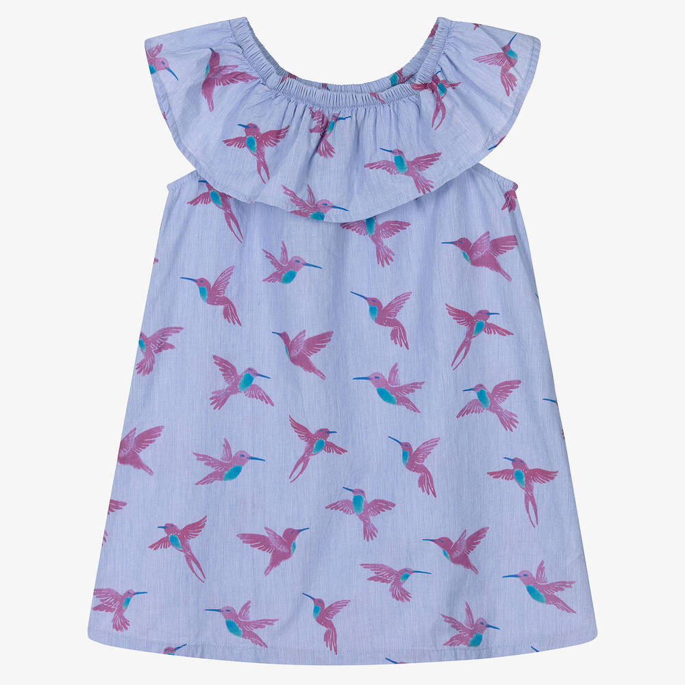 Hatley - Girls Blue Cotton Dress | Childrensalon