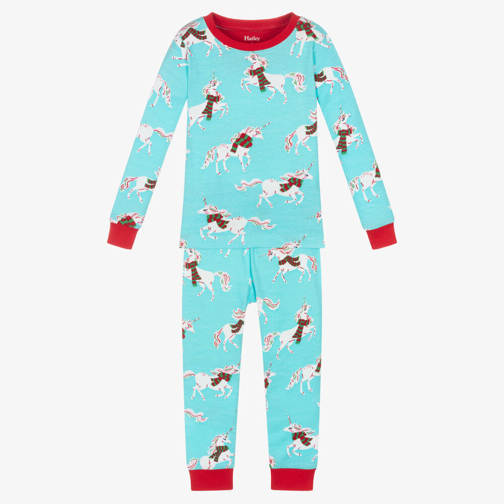 Hatley - Pyjama bleu en coton fille | Childrensalon
