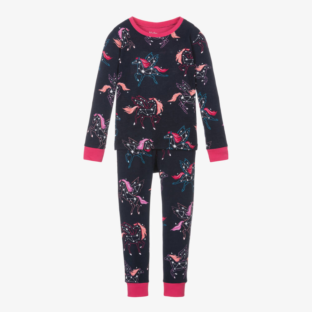 Hatley-Girls Blue Cotton Pyjamas | Childrensalon Outlet