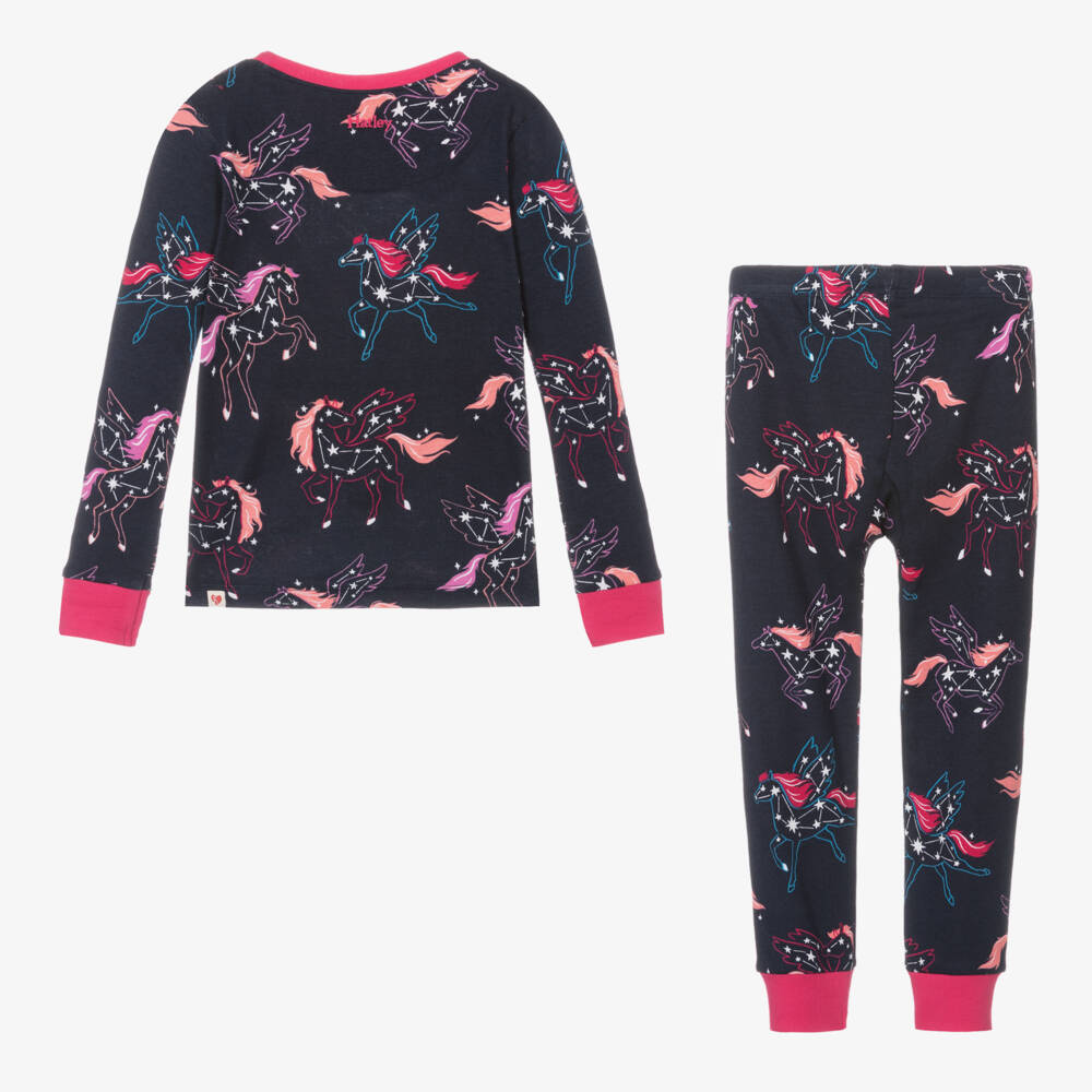 Hatley-Girls Blue Cotton Pyjamas | Childrensalon Outlet