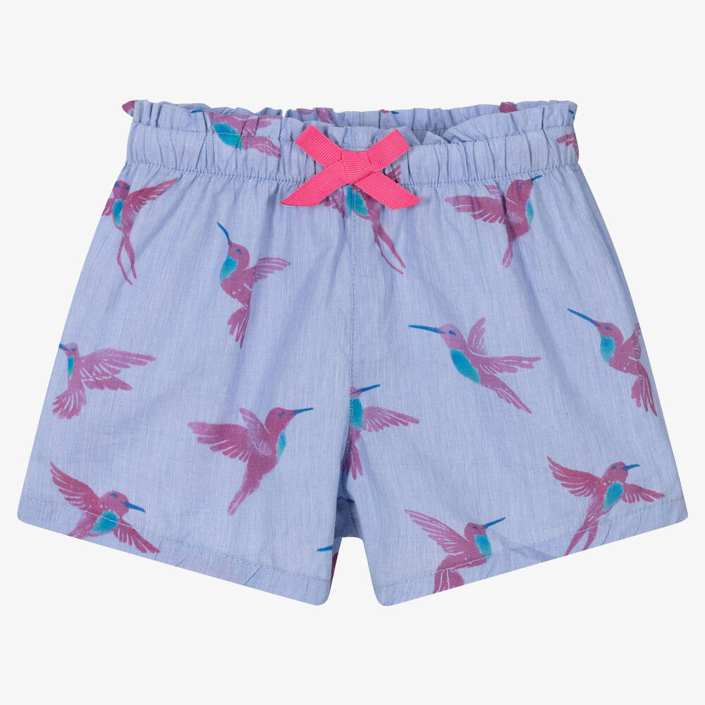 Hatley - Girls Blue Cotton Shorts | Childrensalon