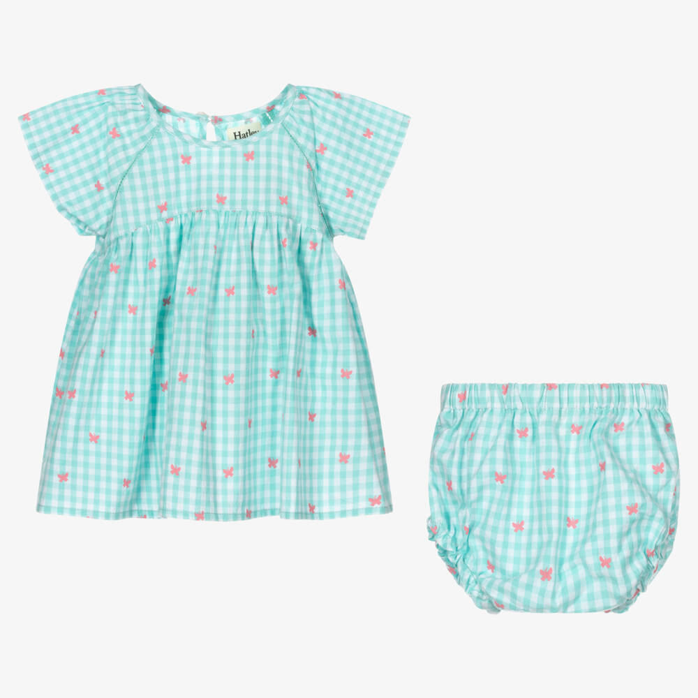Hatley-Girls Blue Gingham Cotton Dress | Childrensalon Outlet