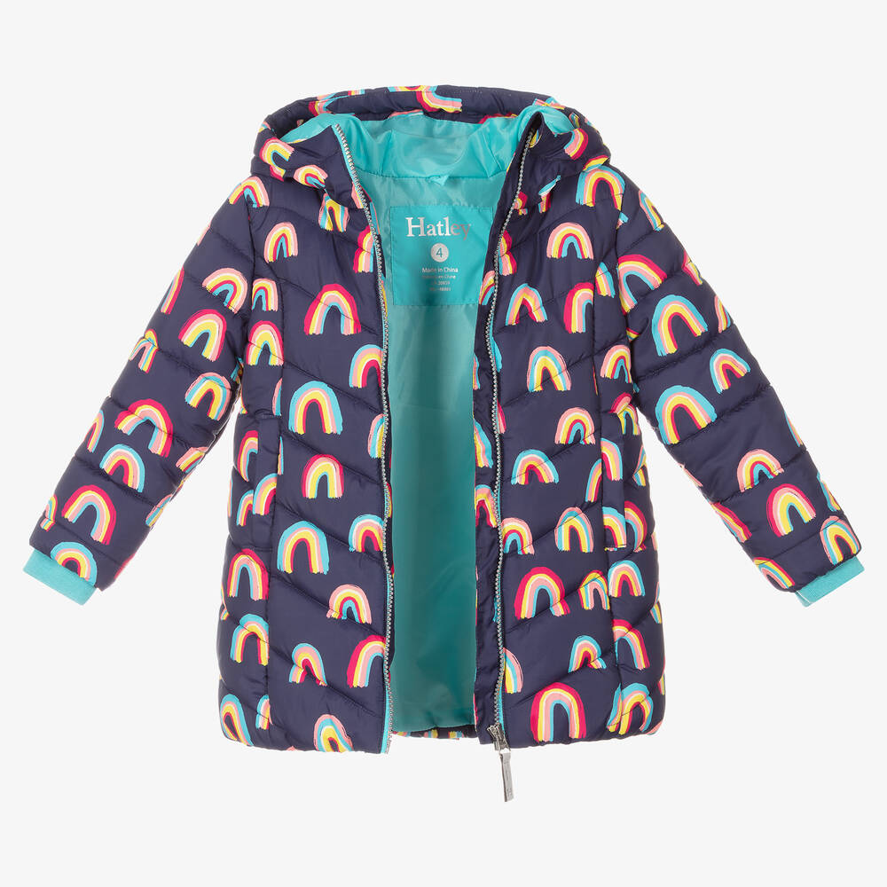 Hatley Doudoune bleue capuche fille