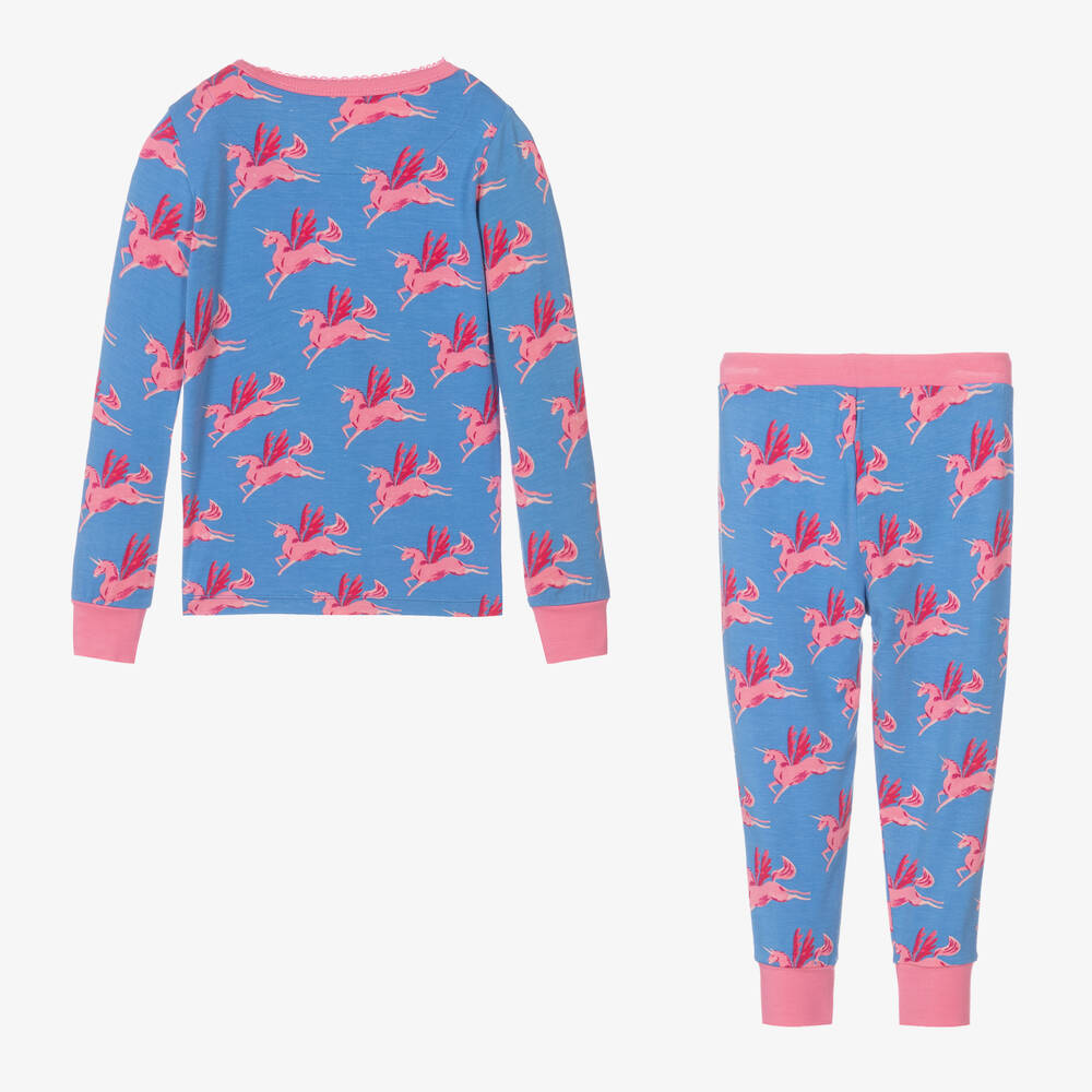 Hatley-Girls Blue Pegasus In Flight Pyjamas | Childrensalon Outlet