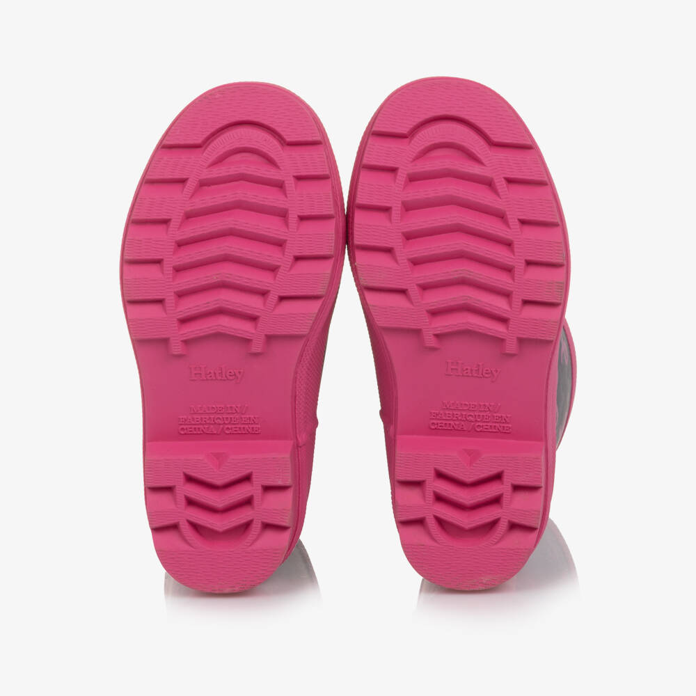 Hatley-Синие водонепроницаемые сапоги с розовым бантом для девочек | Childrensalon Outlet