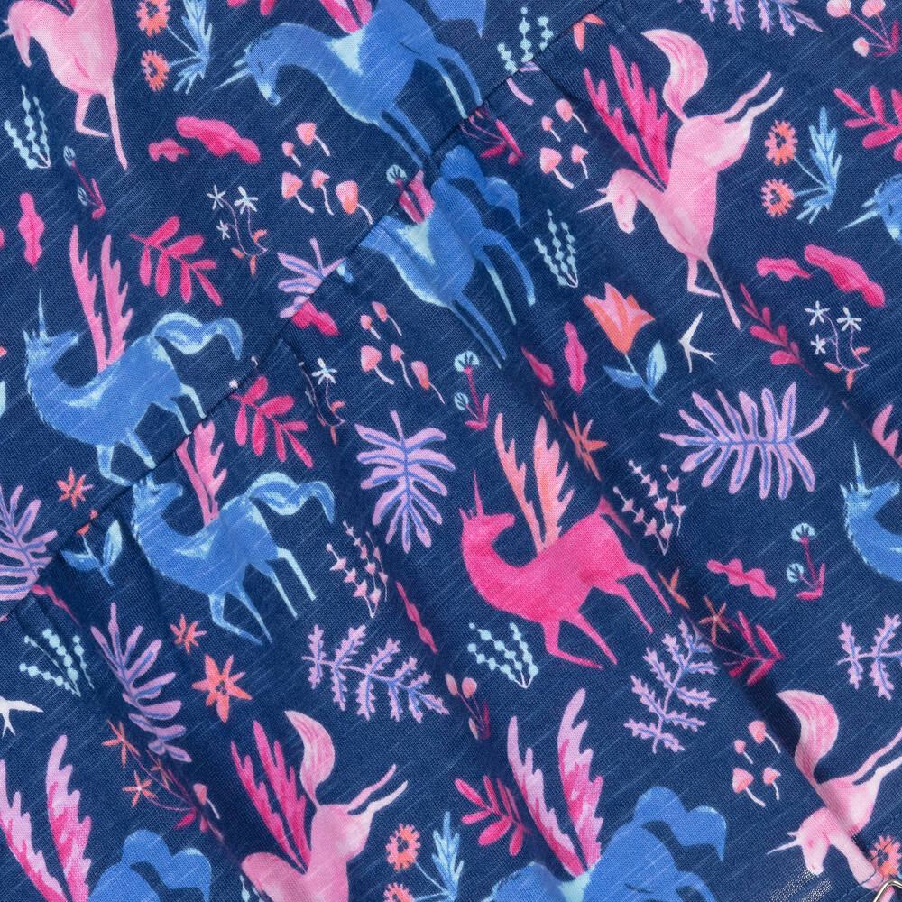 Hatley-Girls Blue & Pink Cotton Dress | Childrensalon Outlet