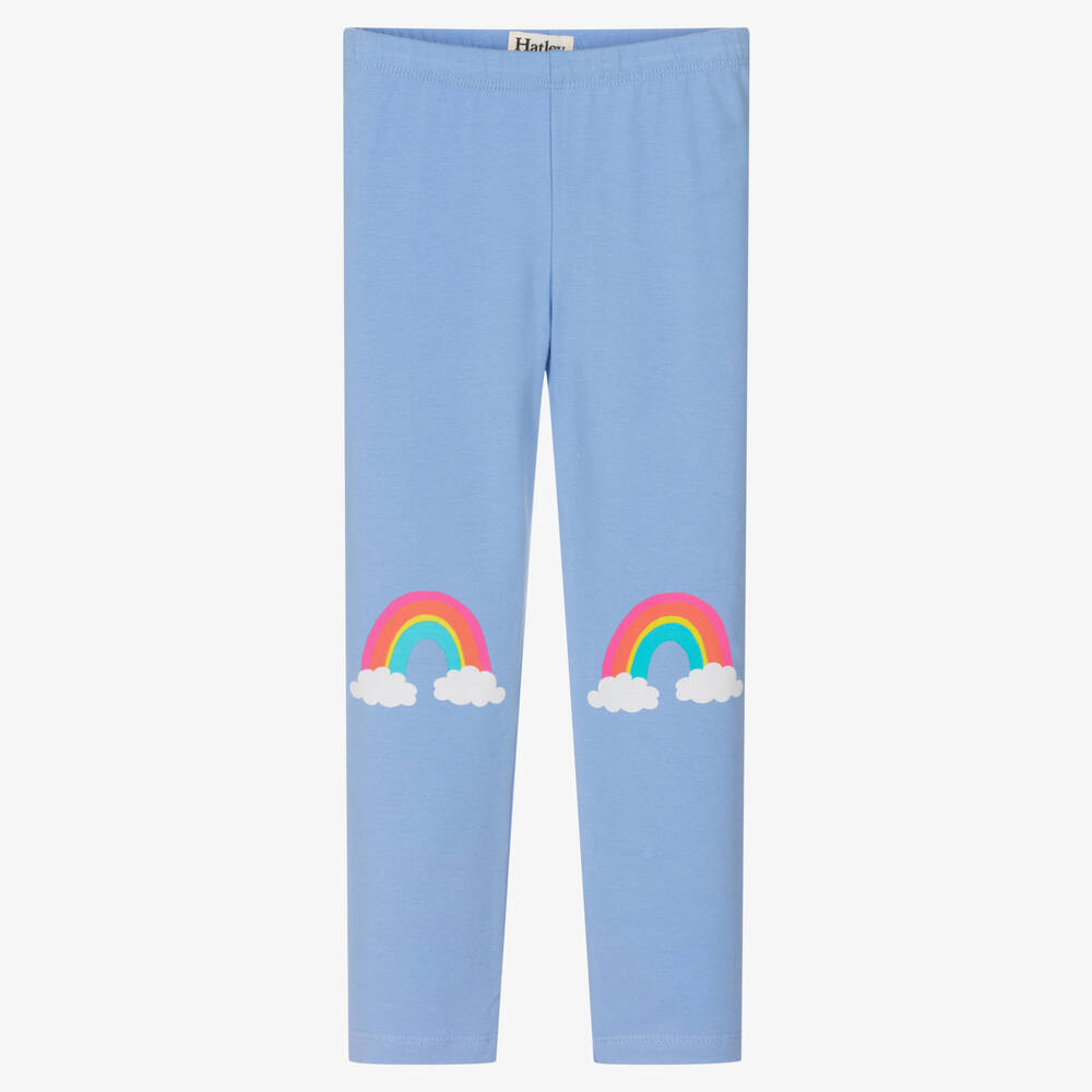 Hatley - Blaue Regenbogen-Baumwoll-Leggings | Childrensalon