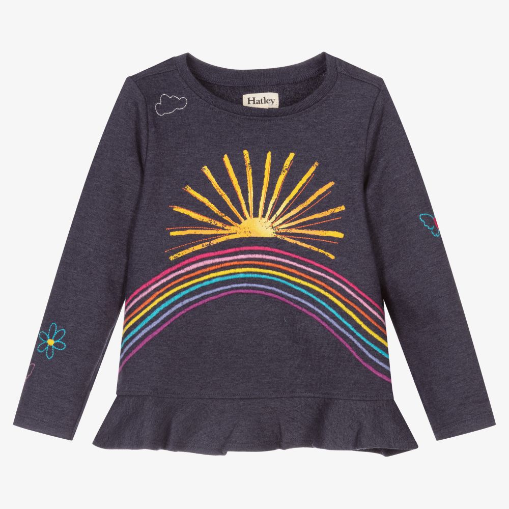 Hatley - Girls Blue Rainbow & Sun Top | Childrensalon