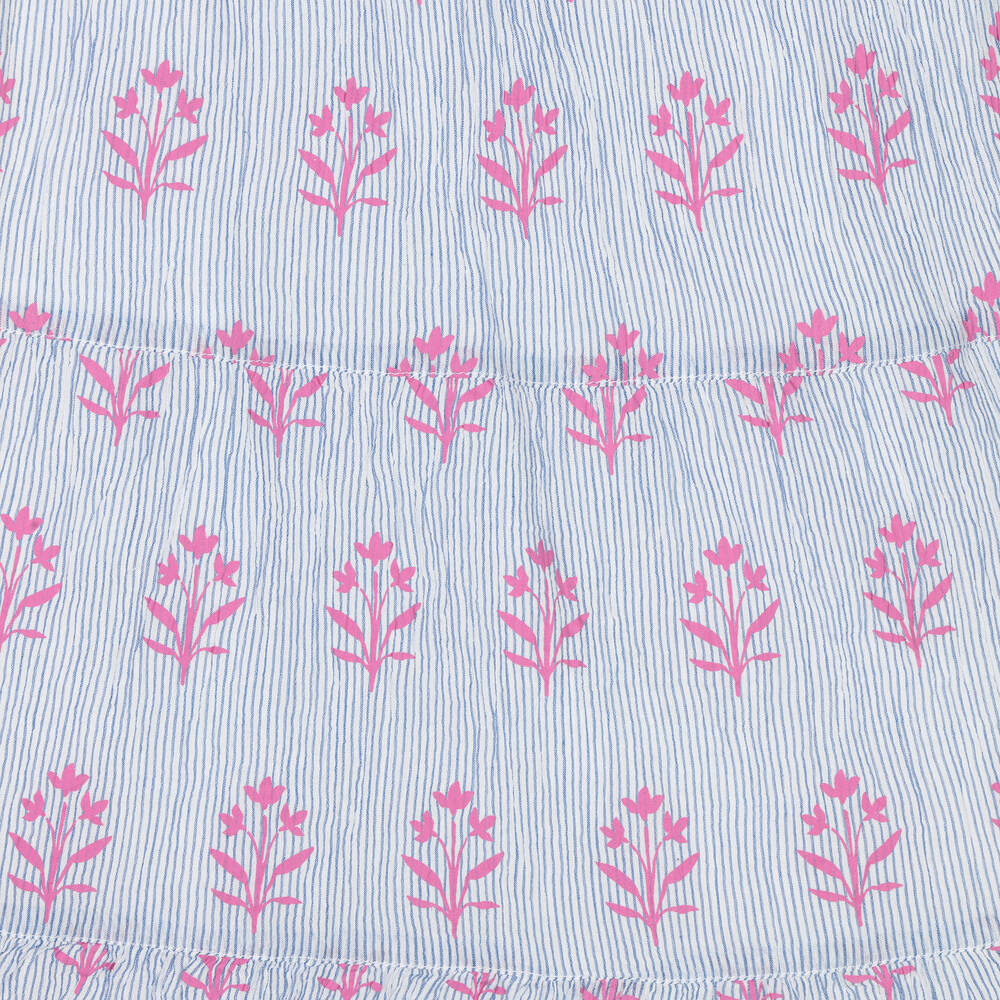 Hatley-Girls Blue Stripe Cotton Dress | Childrensalon Outlet
