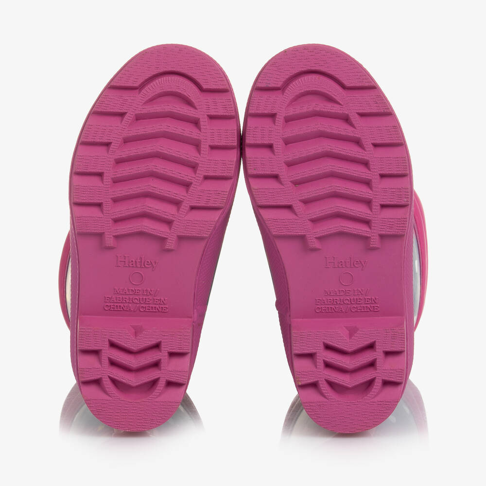 هاتلي-بوت واقي من المطر مطاط وجوارب لون أزرق للبنات | Childrensalon Outlet