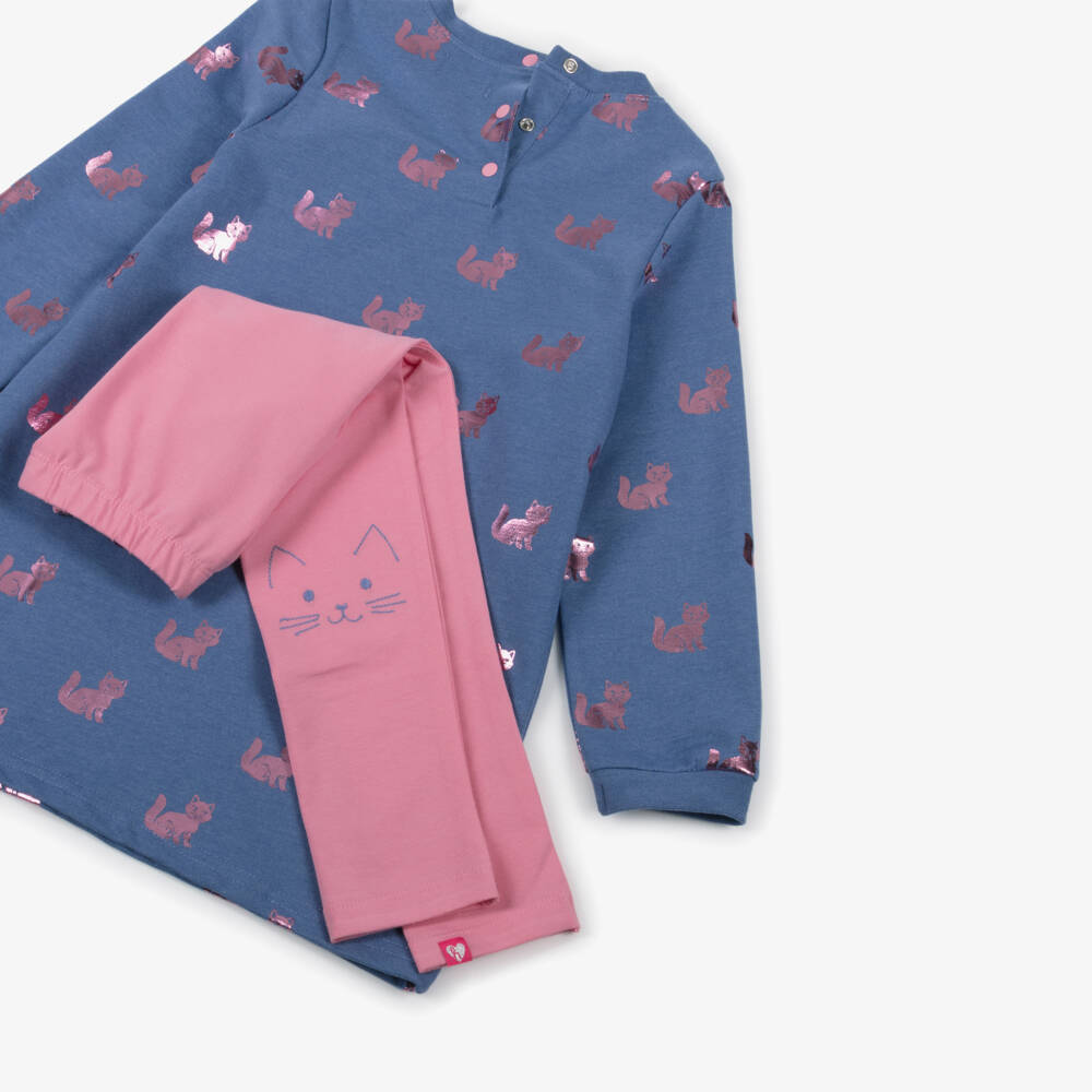Hatley-Girls Blue Tunic and Leggings Set | Childrensalon Outlet