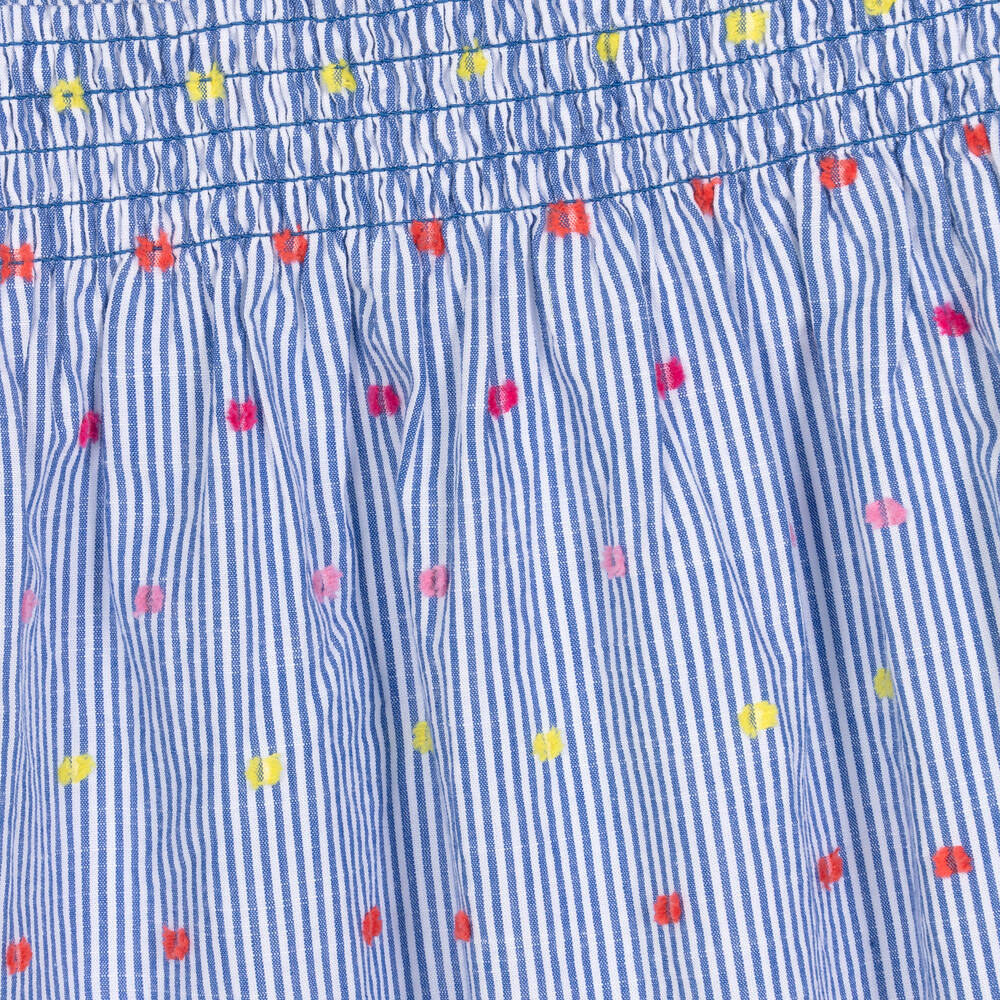 Hatley-Girls Blue & White Cotton Dress  | Childrensalon Outlet