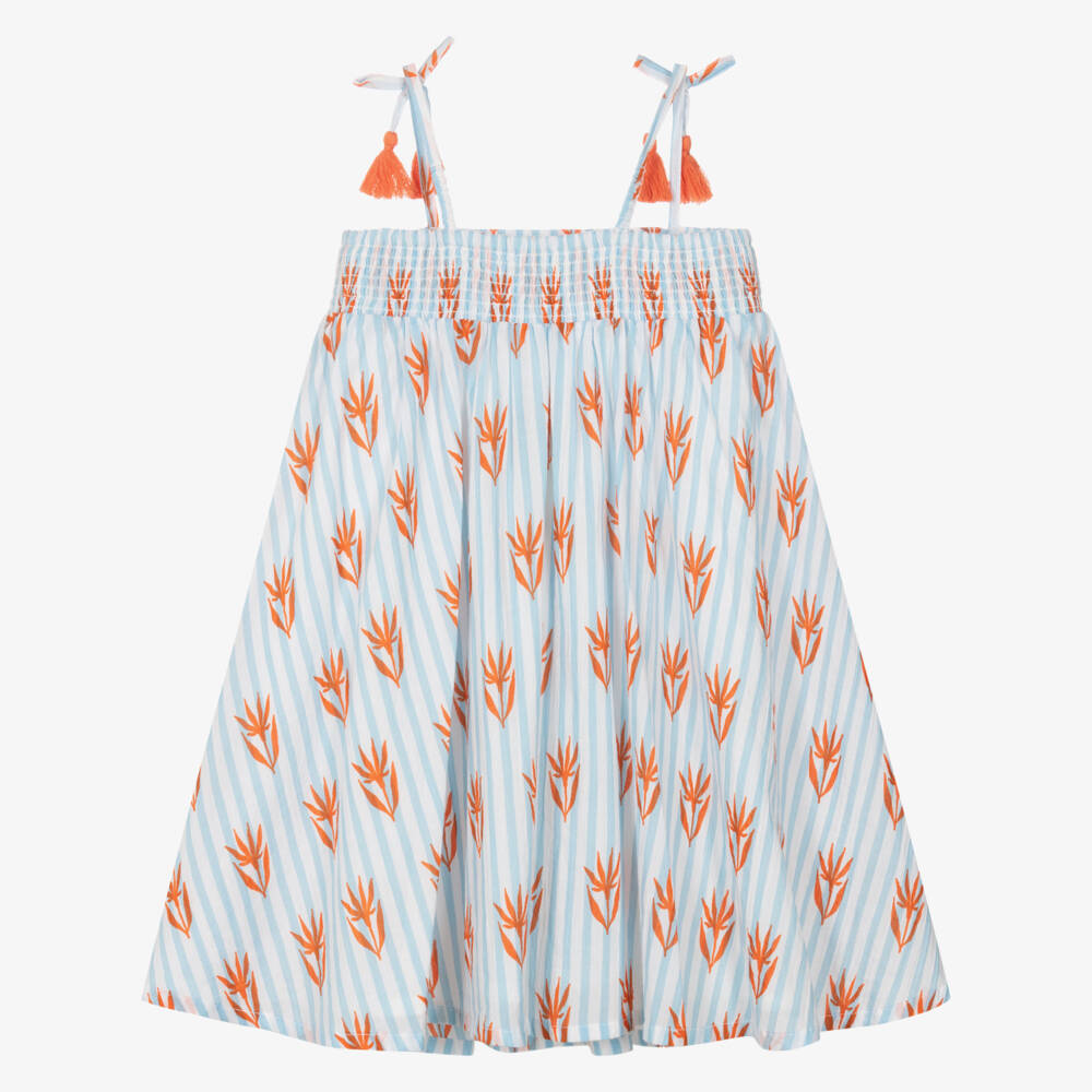 Hatley-Girls Breezy Blue Striped Dress | Childrensalon Outlet