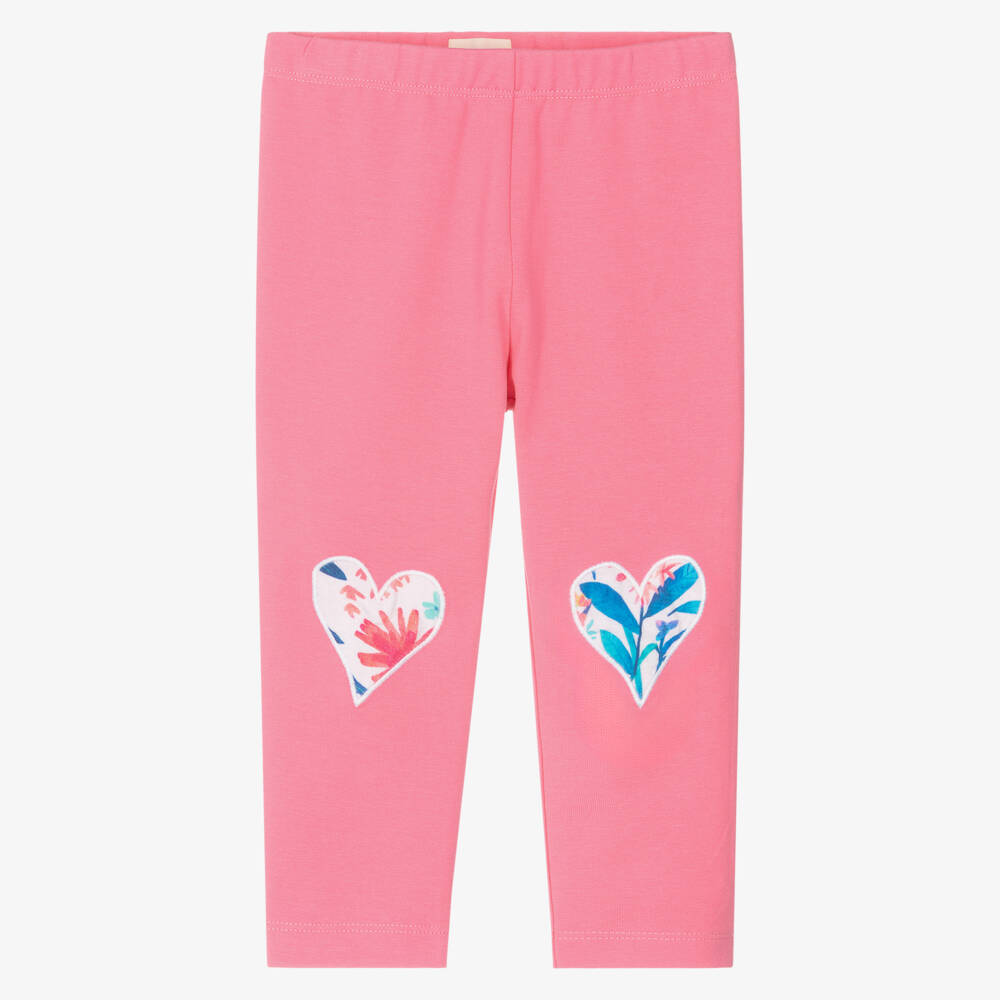 Hatley-Girls Bubblegum Heart Accent Leggings | Childrensalon Outlet