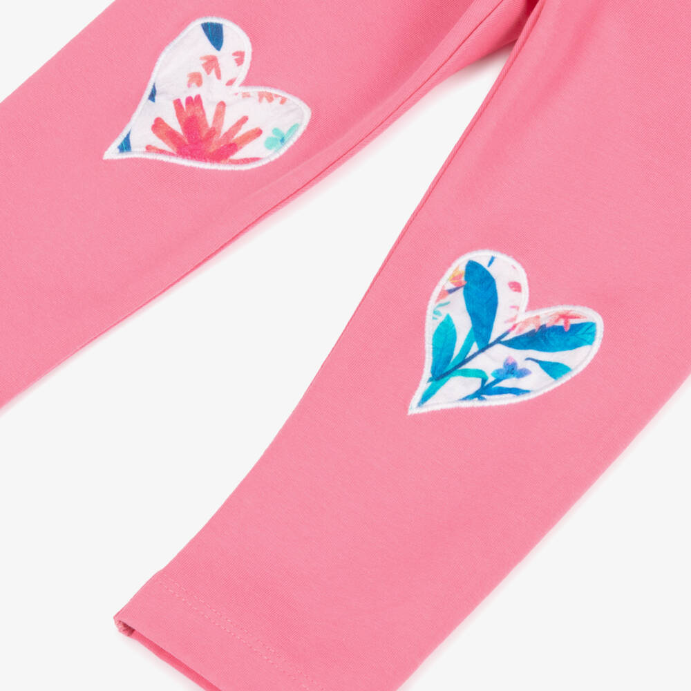 Hatley-Леггинсы с сердечками для девочек цвета жвачки | Childrensalon Outlet