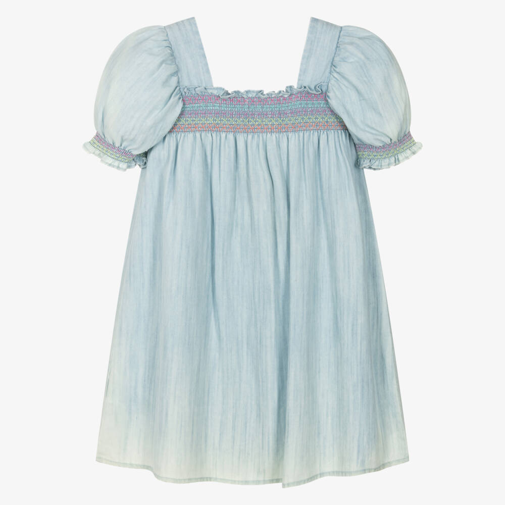 Hatley-Платье из шамбре с вышивкой для девочек синее | Childrensalon Outlet