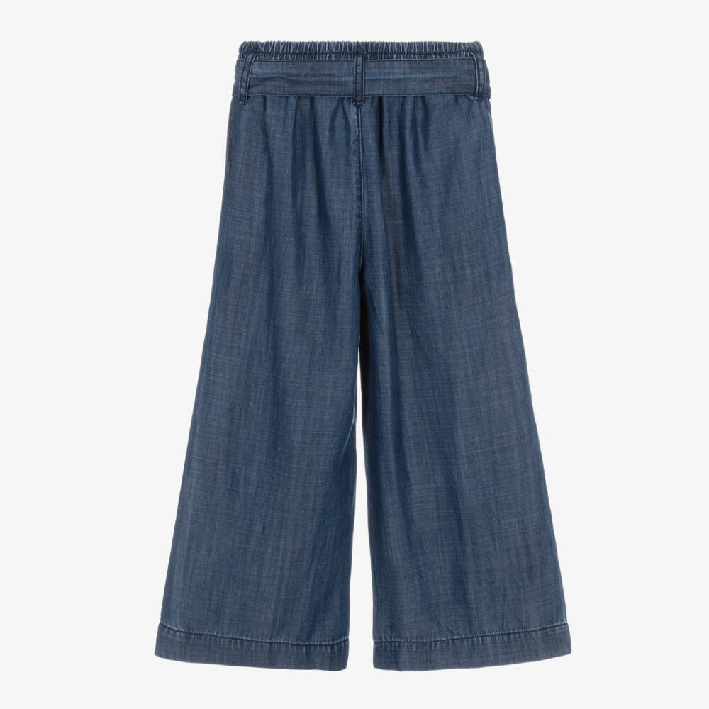 Hatley-Girls Chambray Wide-Leg Trousers | Childrensalon Outlet
