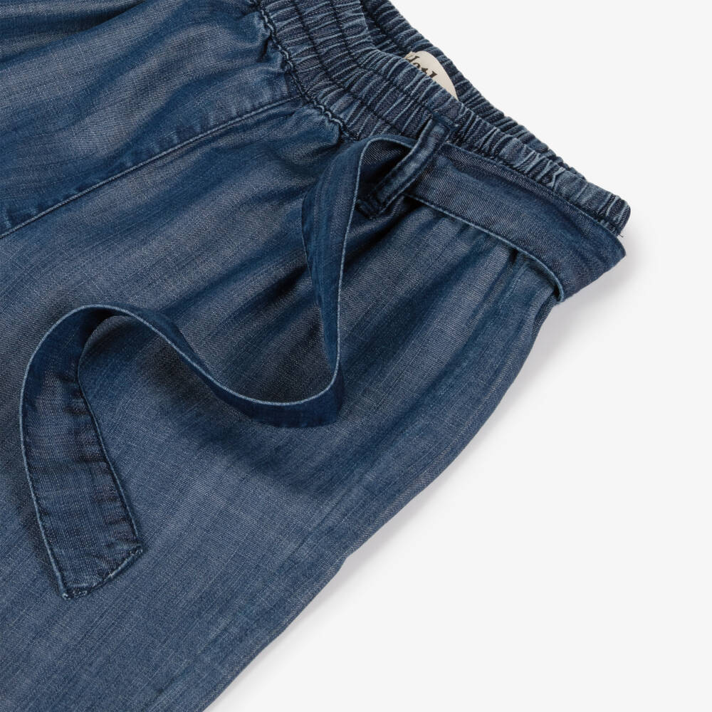 Hatley-Girls Chambray Wide-Leg Trousers | Childrensalon Outlet