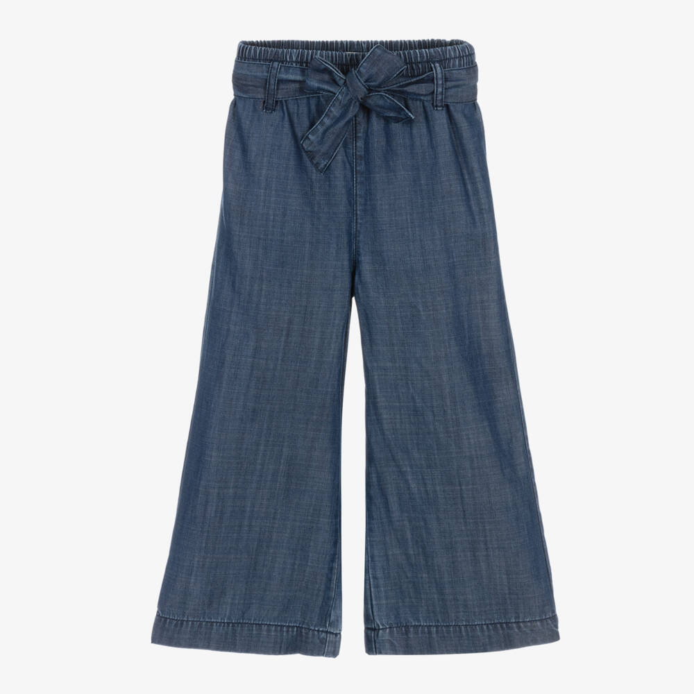 Hatley-Girls Chambray Wide-Leg Trousers | Childrensalon Outlet