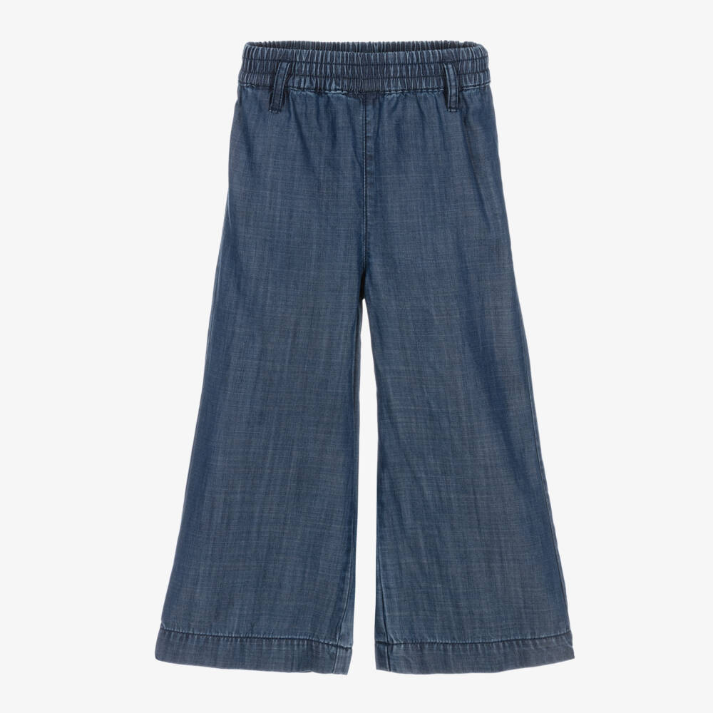 Hatley-Girls Chambray Wide-Leg Trousers | Childrensalon Outlet