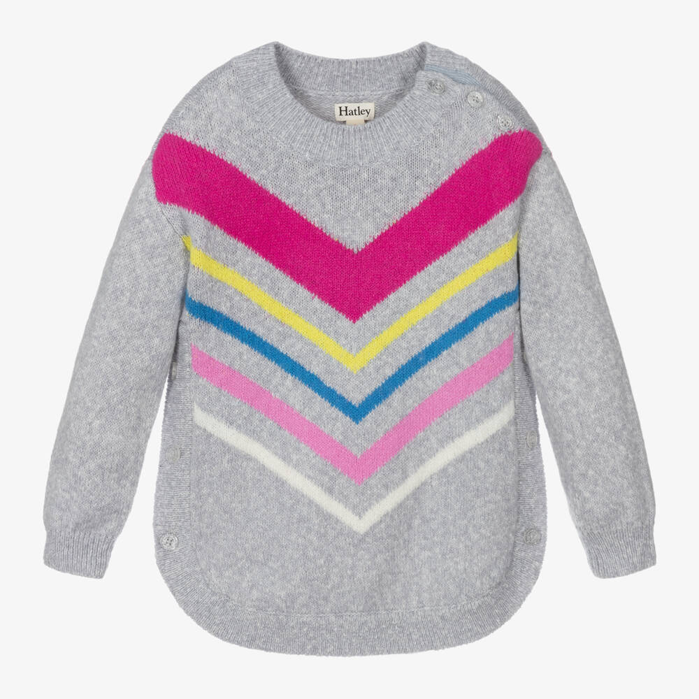 Hatley-بلوفر محبوك لون رمادي للبنات | Childrensalon Outlet