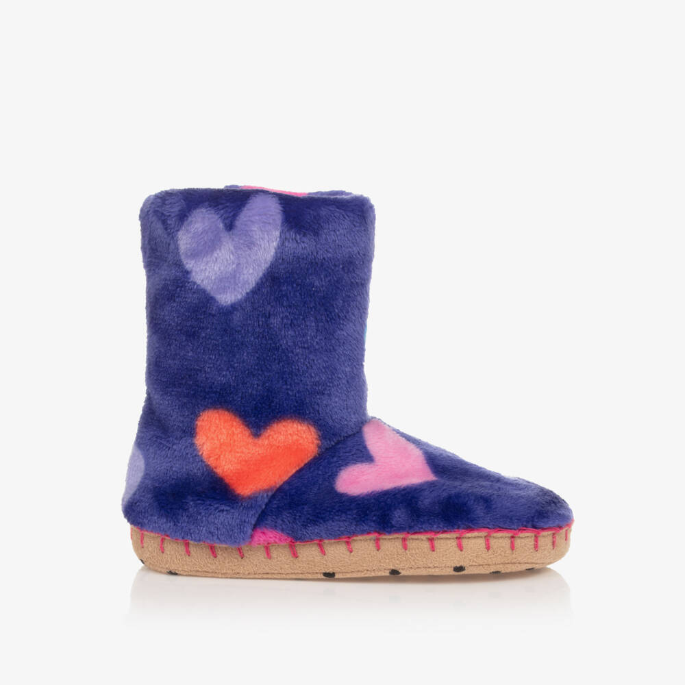Hatley-Girls Comfy Heart Slippers | Childrensalon Outlet