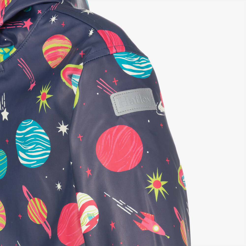 Hatley-Girls Cosmic Print Raincoat | Childrensalon Outlet