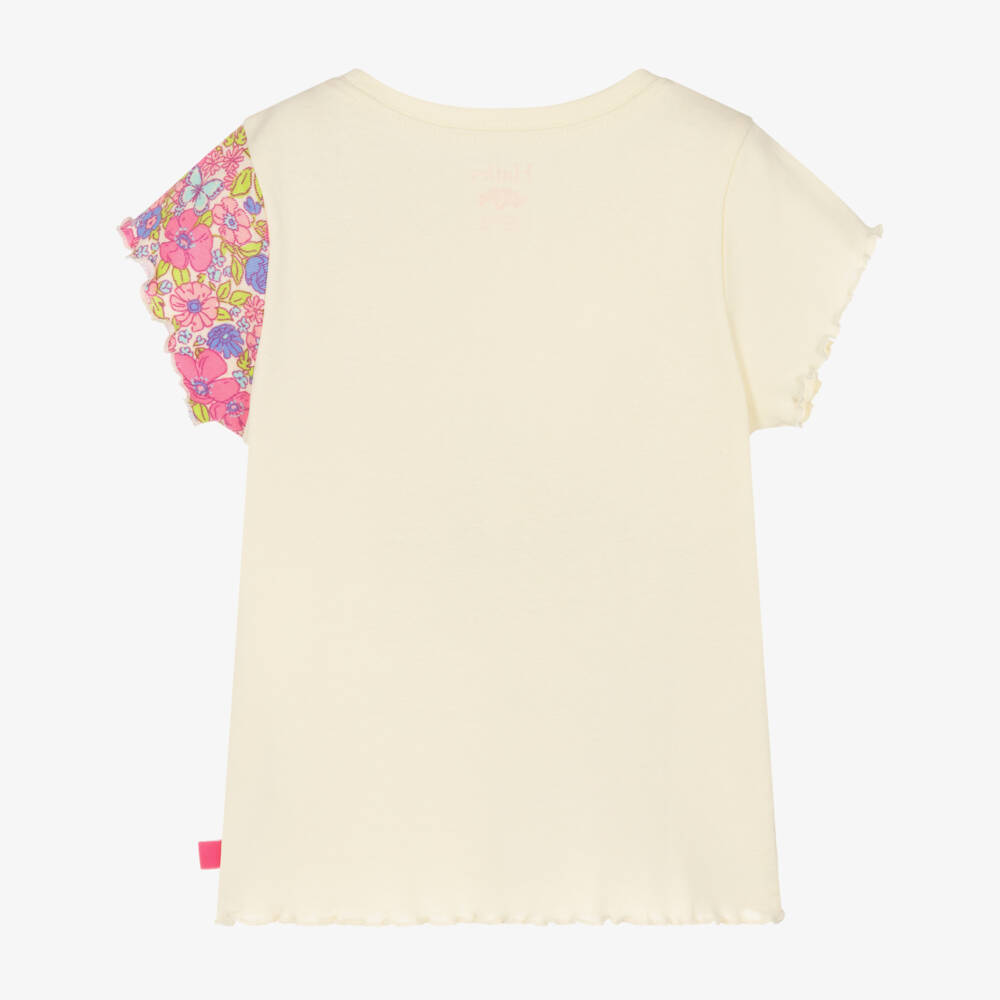 Hatley-Girls Floral Patchwork Yellow Tee | Childrensalon Outlet